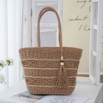 New Women's Straw Tote Bag — Spring Fashion Woven Bag, Casual Beach Tote, Simple Shell-Shaped Bag